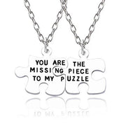 Missing Puzzle Pieces Necklace - For Your Perfect Match on Valentine's Day