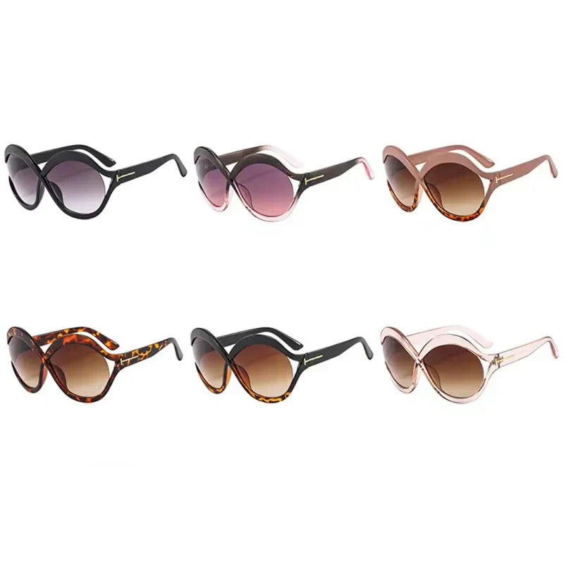 Elegant Round Oversized Sunglasses – Light and Protective