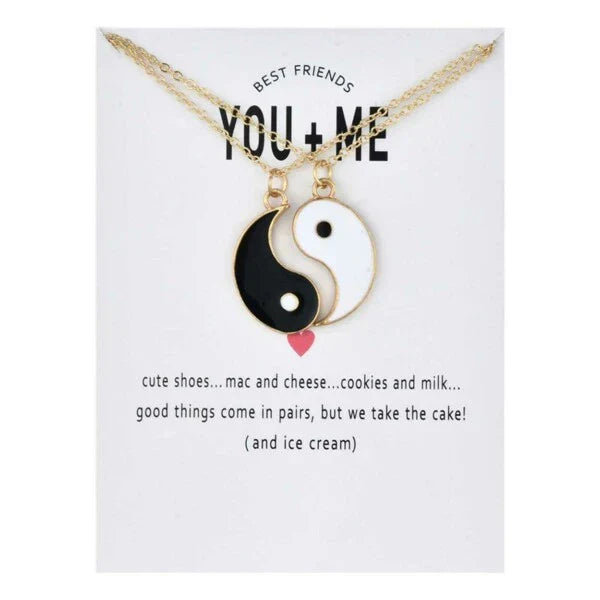 Yin-Yang Friendship Necklace - For a Balanced Friendship on Valentine's Day